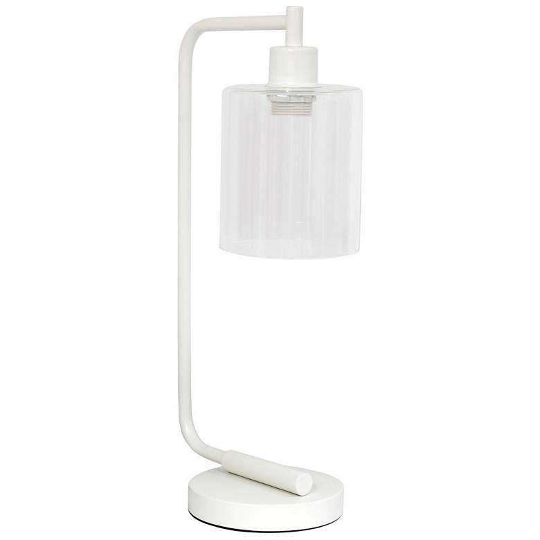 Image 2 All the Rages Simple Designs Bronson 18 3/4 inch White Lantern Desk Lamp more views
