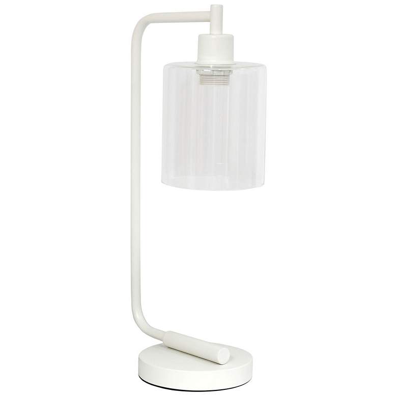 Image 2 All the Rages Simple Designs Bronson 18 3/4" White Lantern Desk Lamp more views