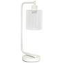 All the Rages Simple Designs Bronson 18 3/4" White Lantern Desk Lamp