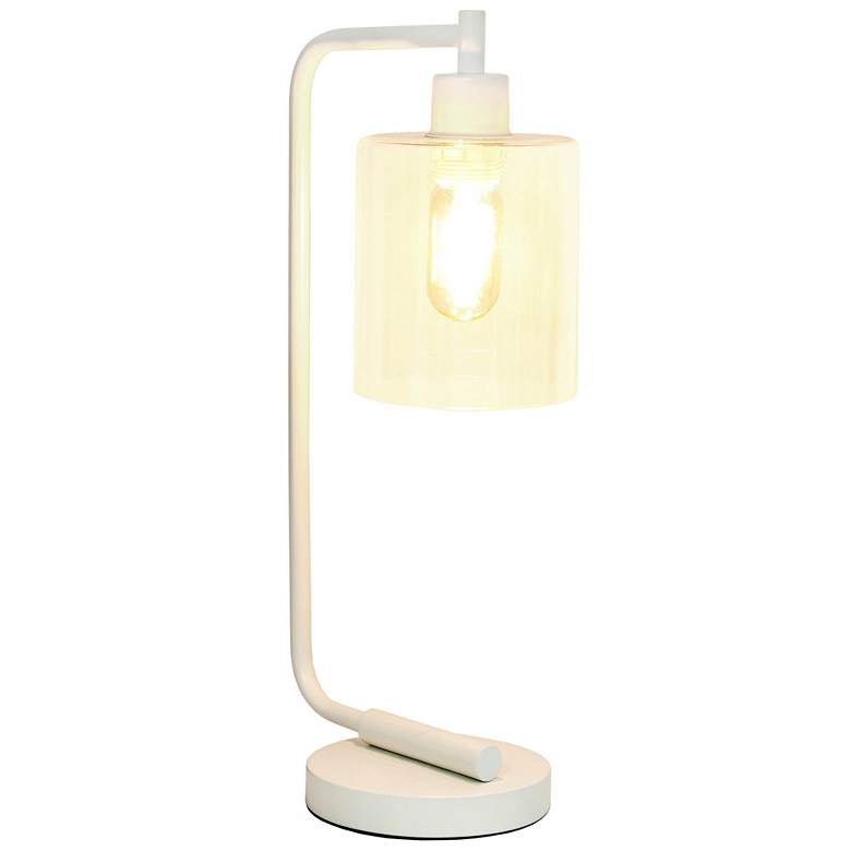 Image 3 All the Rages Simple Designs Bronson 18 3/4 inch White Lantern Desk Lamp more views