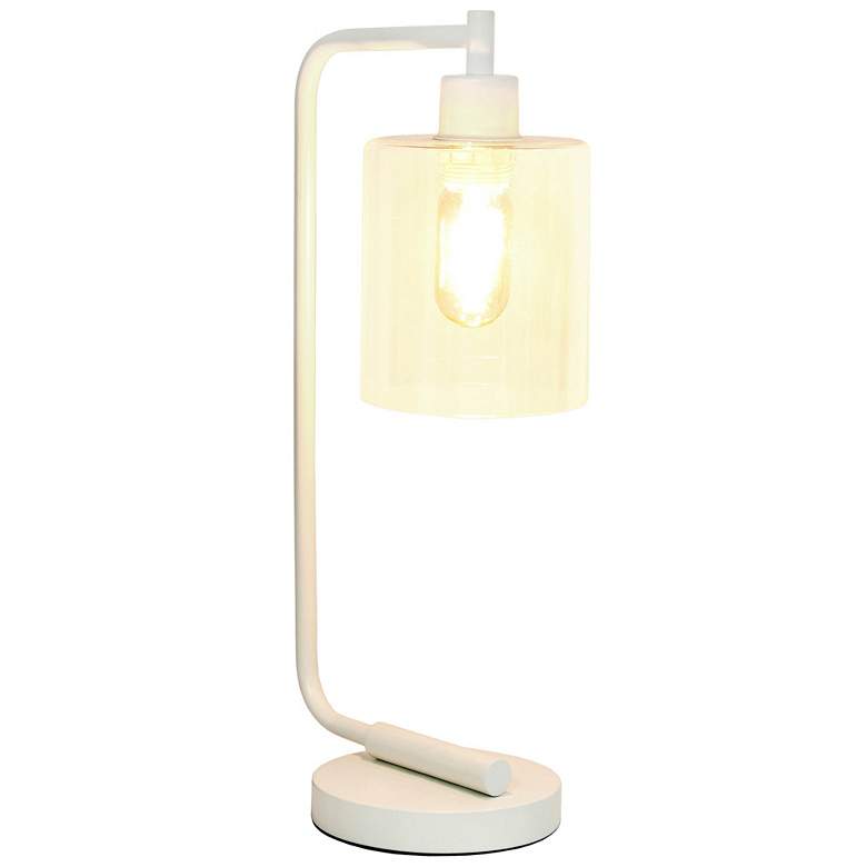 Image 3 All the Rages Simple Designs Bronson 18 3/4" White Lantern Desk Lamp more views