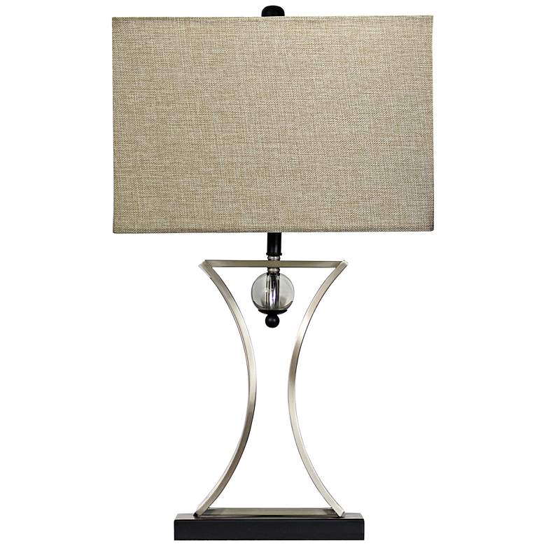 Image 1 All the Rages Winthrop 28 1/4" Chrome and Black Table Lamp