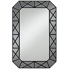 Image2 of Allamande Matte Black 26" x 40" Rectangular Wall Mirror