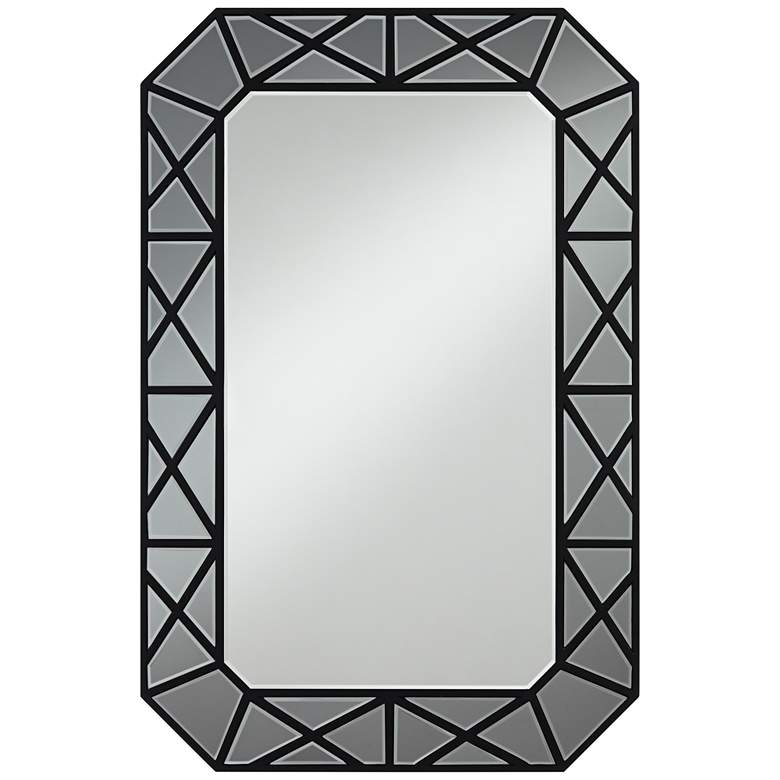 Image 2 Allamande Matte Black 26 inch x 40 inch Rectangular Wall Mirror