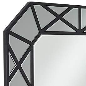 Image3 of Allamande Matte Black 26" x 40" Rectangular Wall Mirror more views