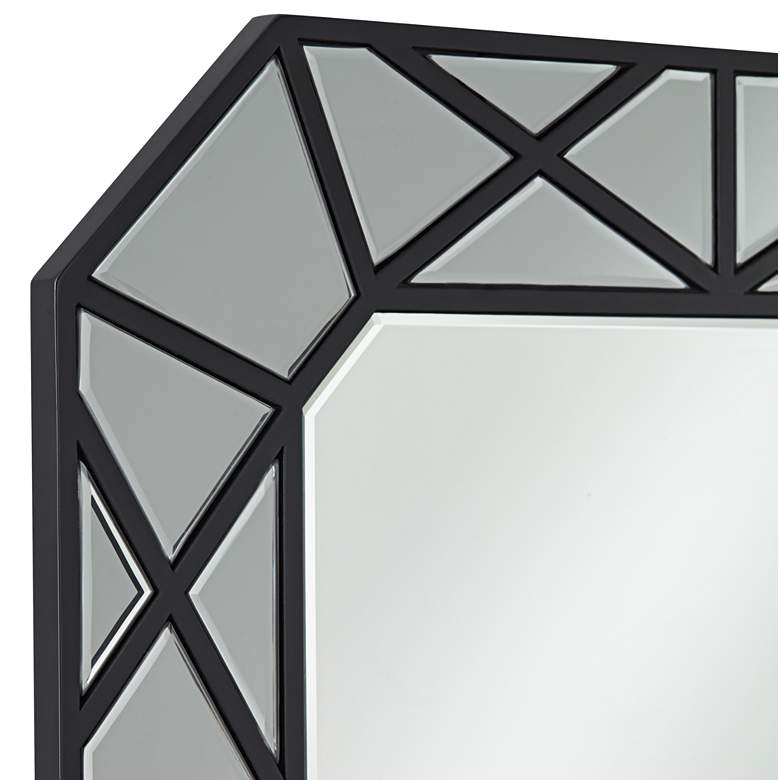Image 3 Allamande Matte Black 26 inch x 40 inch Rectangular Wall Mirror more views