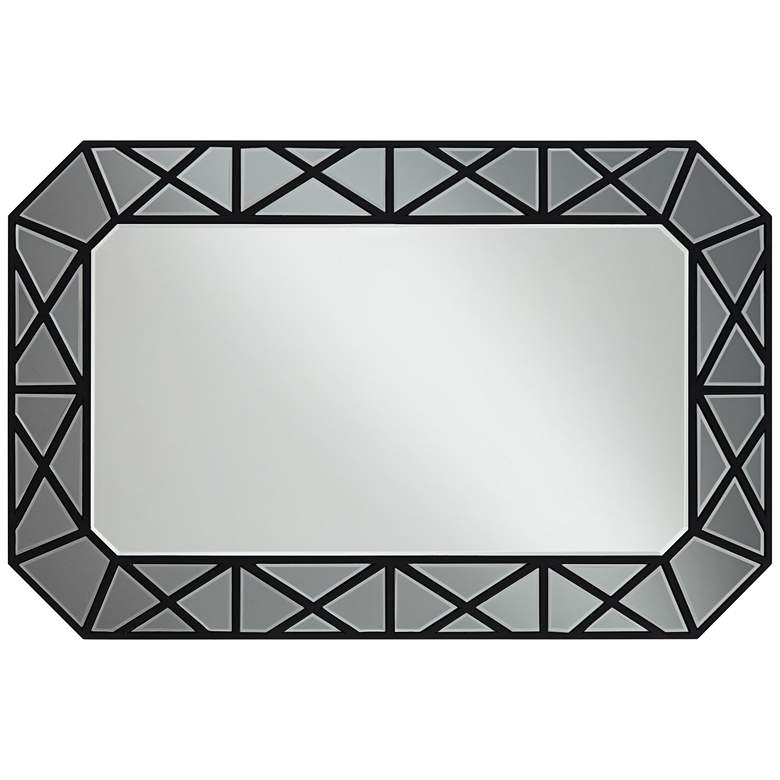 Image 5 Allamande Matte Black 26 inch x 40 inch Rectangular Wall Mirror more views
