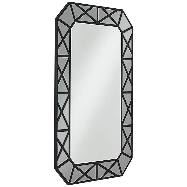 Image 6 Allamande Matte Black 26 inch x 40 inch Rectangular Wall Mirror more views