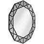 Allamande Matte Black 32" x 30 1/2" Decagon Wall Mirror