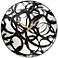 Allana Black Print 17 3/4" Round Mirrored Wall Clock