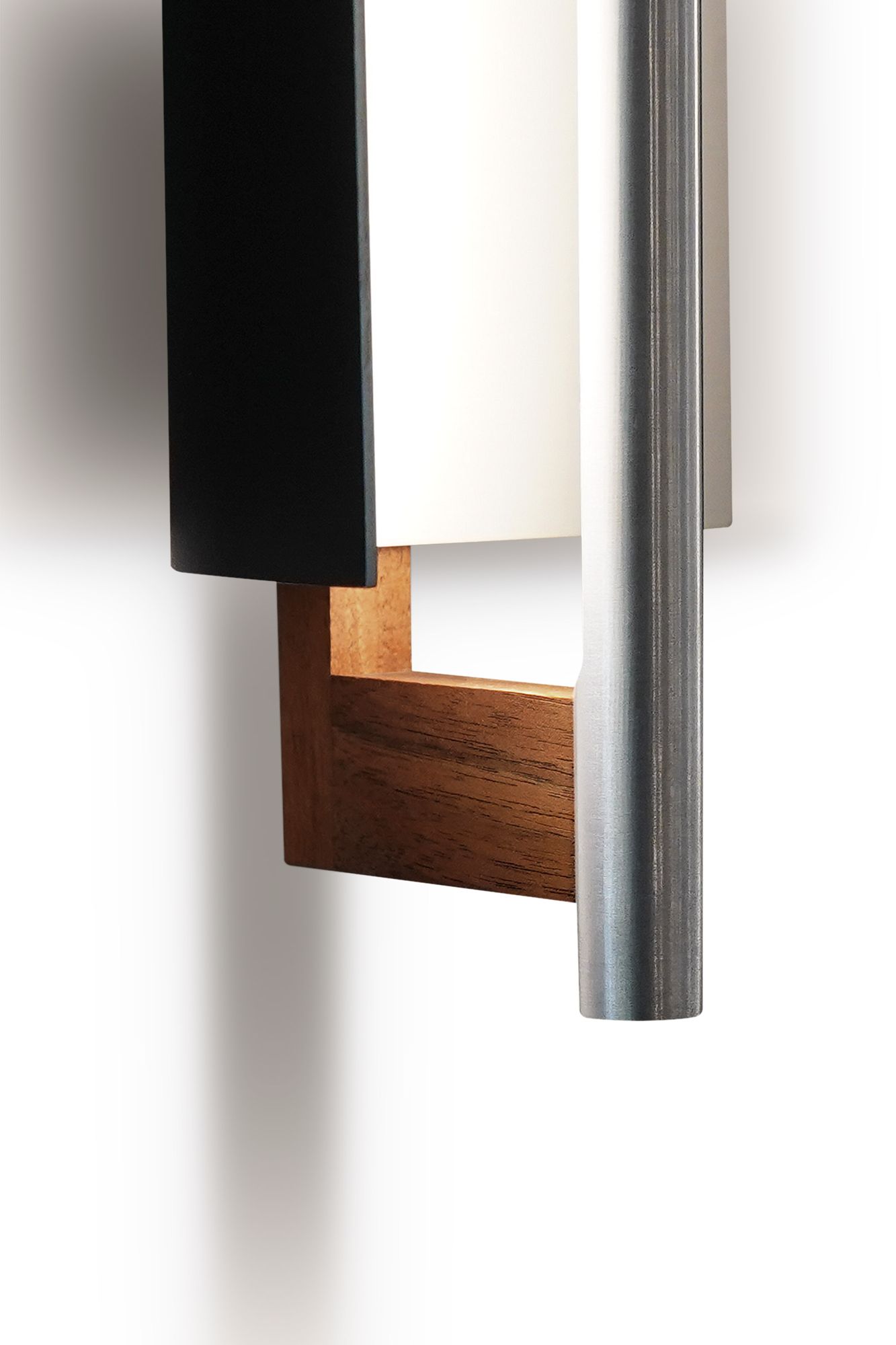 Image 4 Allavo 22"H Aluminum And Walnut 3000K  120V Sconce w/ Black Shade more views
