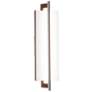 1_Allavo 22"H Aluminum And Walnut 3000K  277V Sconce w/ White Shade