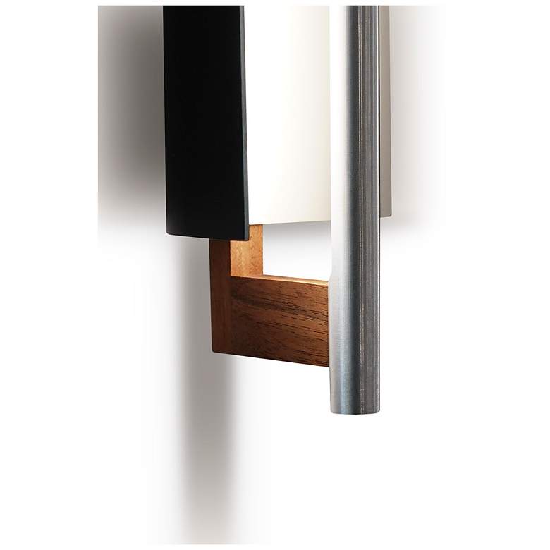 Image 4 Allavo 22"H Aluminum And Walnut 4000K 277V Sconce w/ Black Shade more views