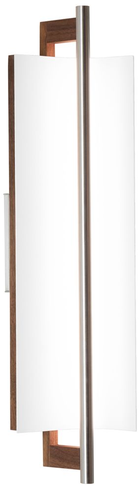 Allavo 22"H Aluminum And Walnut 3000K 120V Sconce w/ Black Made to Ord