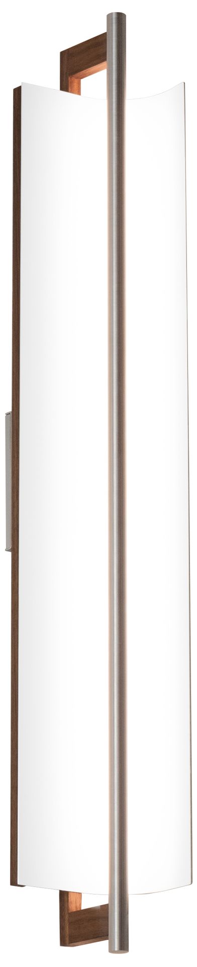 Allavo 31"H Aluminum And Walnut 4000K 277V Sconce w/ Whitede Made to Order