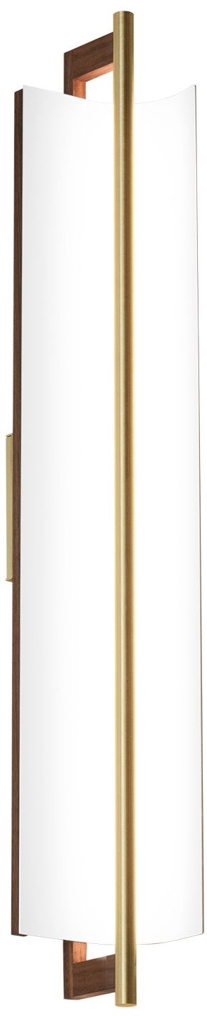 Allavo 31"H Brass &amp; Walnut 2700K 120V Sconce w/Black Made to Order