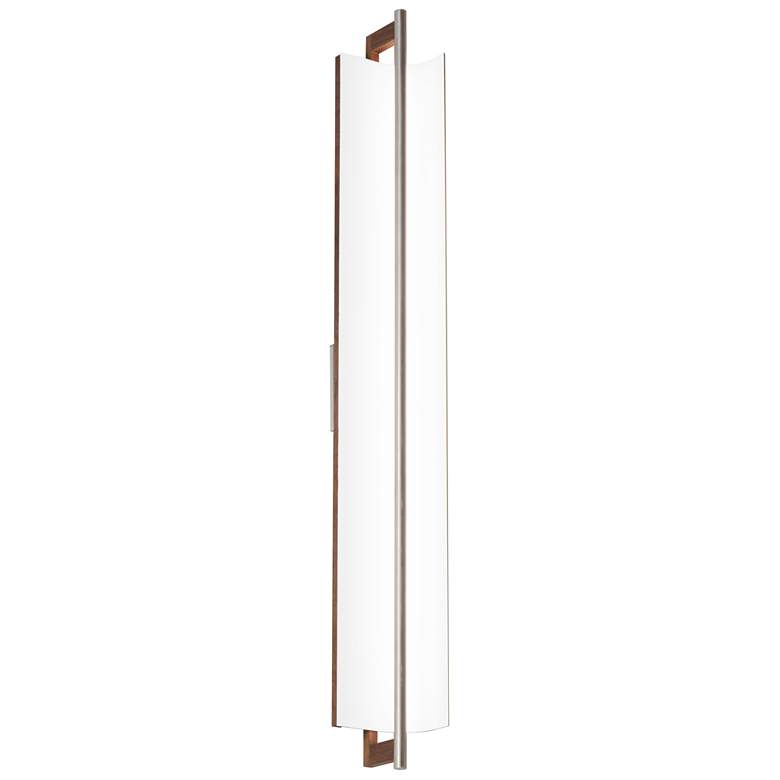 Image 1 Allavo 40"H Aluminum And Walnut 3000K 277V Sconce w/ White Shade