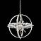 Allegri Angelo 23" Wide Polished Silver Crystal Orb Pendant