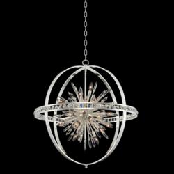 Allegri Angelo 36&quot; Wide Polished Silver Crystal Orb Pendant