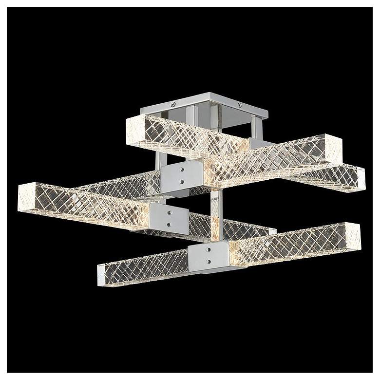 Image 1 Allegri Apollo 25" Wide Chrome 8-Light LED Ceiling Light