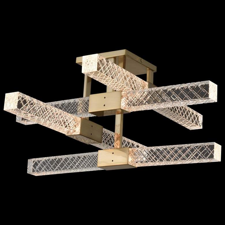 Image 1 Allegri Apollo 25"W Champagne Gold 8-Light LED Ceiling Light