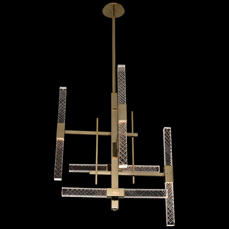 Image 1 Allegri Apollo 26"W Champagne Gold 10-Light LED Chandelier