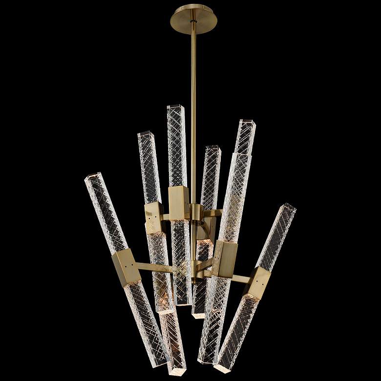 Image 1 Allegri Apollo 26"W Champagne Gold 16-Light LED Chandelier