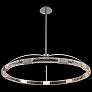 Allegri Athena 43"W Polish Nickel LED Crystal Ring Pendant