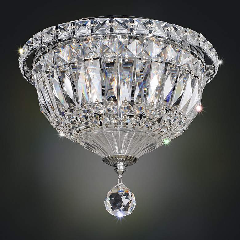 Image 1 Allegri Betti 10" Wide Chrome Crystal Ceiling Light