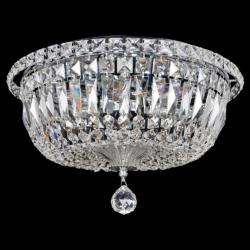 Allegri Betti 14&quot; Wide Chrome Crystal Ceiling Light