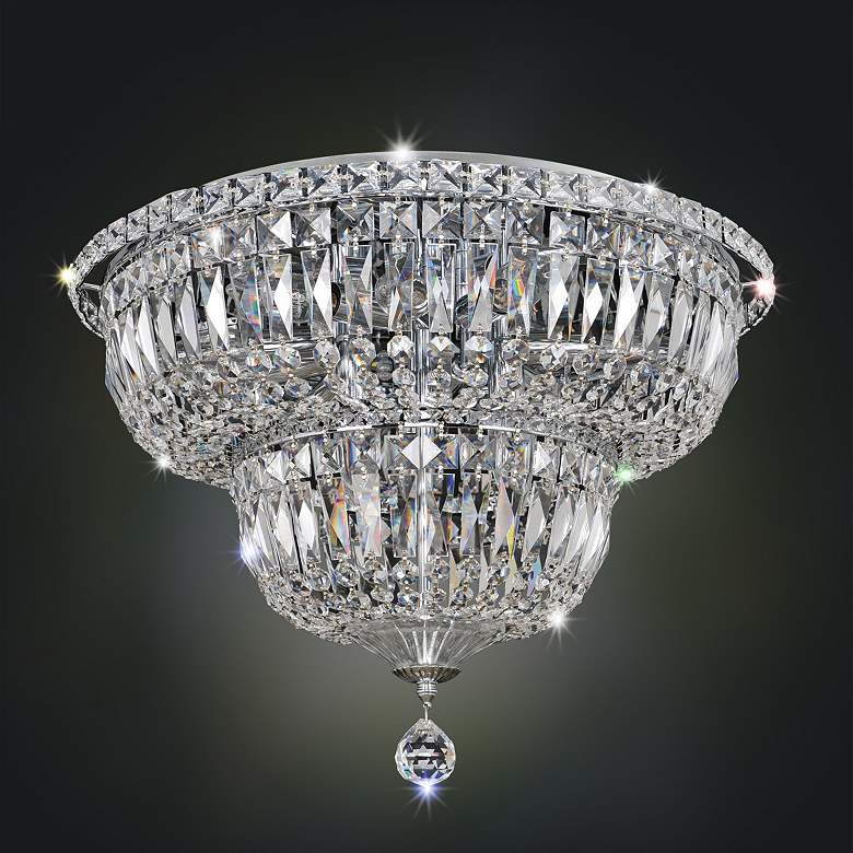Image 1 Allegri Betti 18 inch Wide Chrome Crystal Ceiling Light