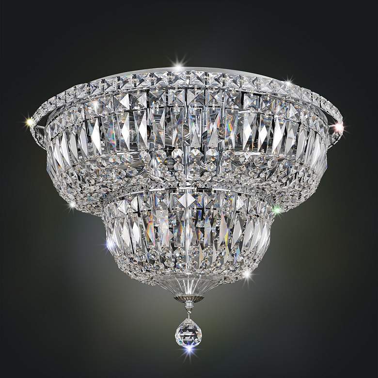 Image 1 Allegri Betti 18" Wide Chrome Crystal Ceiling Light