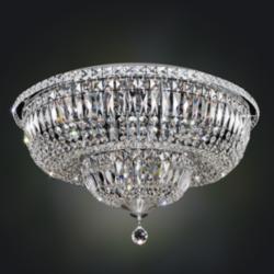 Allegri Betti 24&quot; Wide Chrome Crystal Ceiling Light