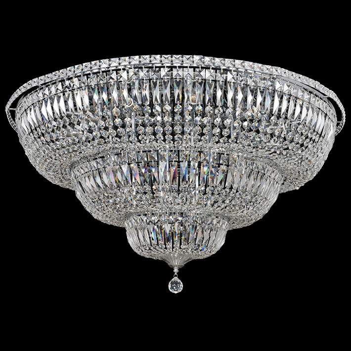 Allegri Betti 36 Wide Chrome Crystal Ceiling Light - #86W45 | Plus