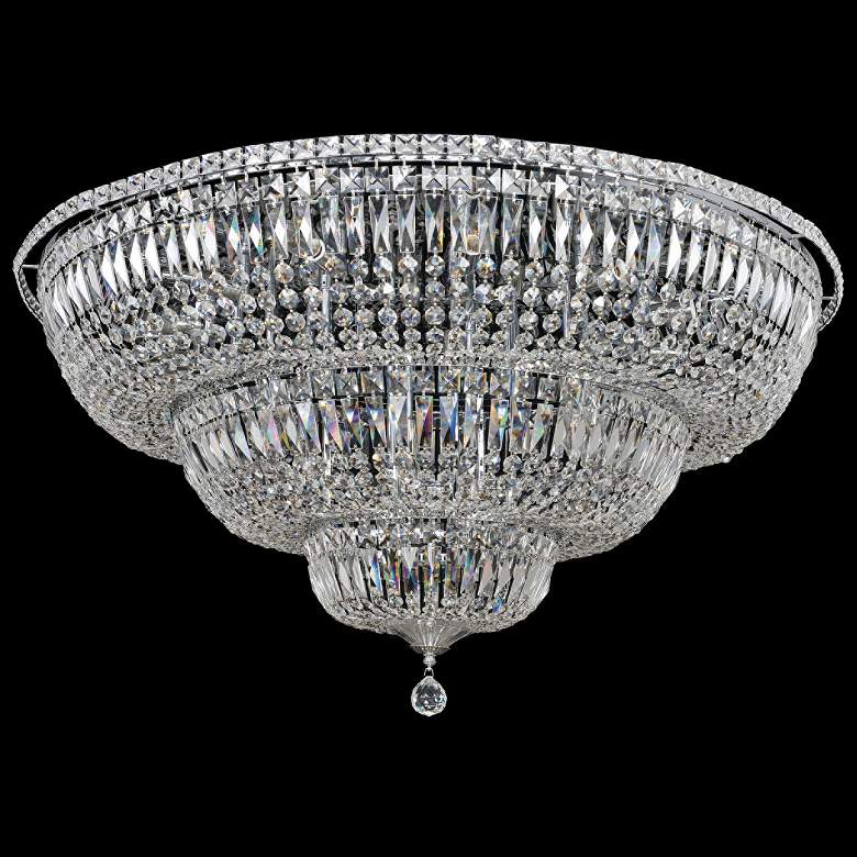 Image 1 Allegri Betti 36 1/2 inch Wide Chrome Crystal Ceiling Light