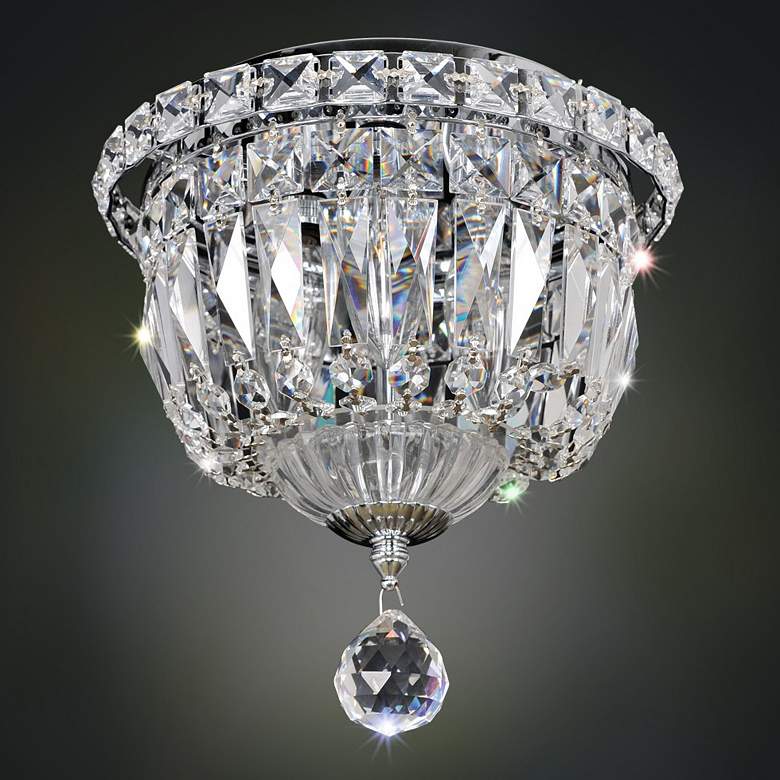 Image 1 Allegri Betti 8 inch Wide Chrome Crystal Ceiling Light