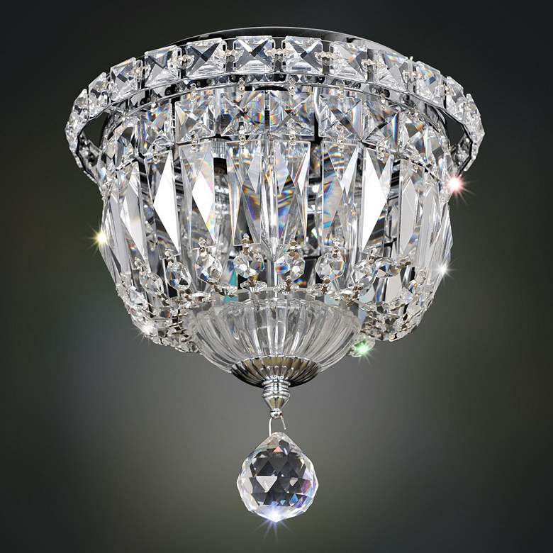 Image 1 Allegri Betti 8" Wide Chrome Crystal Ceiling Light