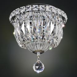 Allegri Betti 8&quot; Wide Chrome Crystal Ceiling Light