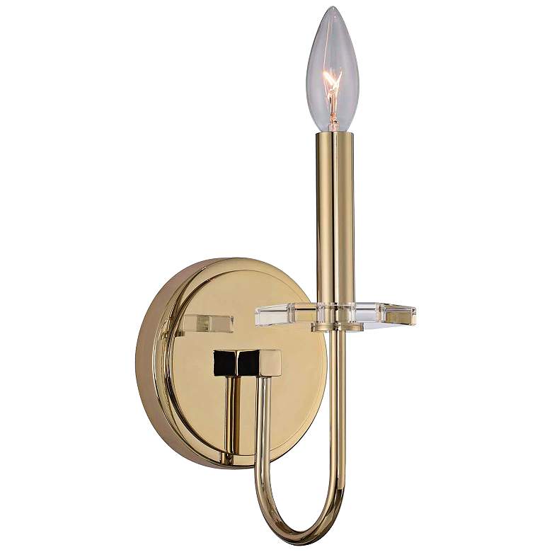 Image 2 Allegri Bolivar 12" High Champagne Gold Wall Sconce
