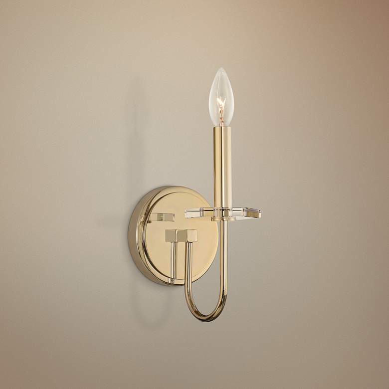 Image 1 Allegri Bolivar 12" High Champagne Gold Wall Sconce