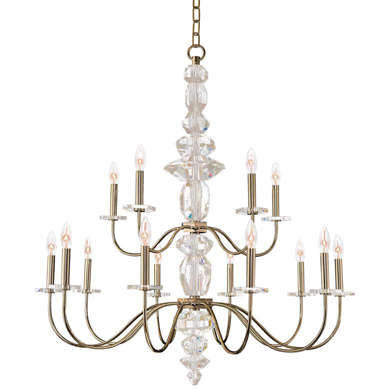 Image 2 Allegri Bolivar 38" Wide Champagne Gold 15-Light Chandelier