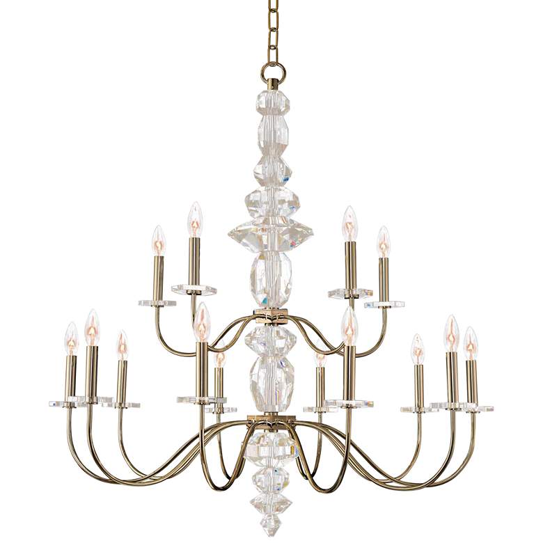 Image 2 Allegri Bolivar 38 inch Wide Champagne Gold 15-Light Chandelier