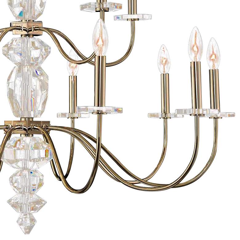 Image 3 Allegri Bolivar 38" Wide Champagne Gold 15-Light Chandelier more views
