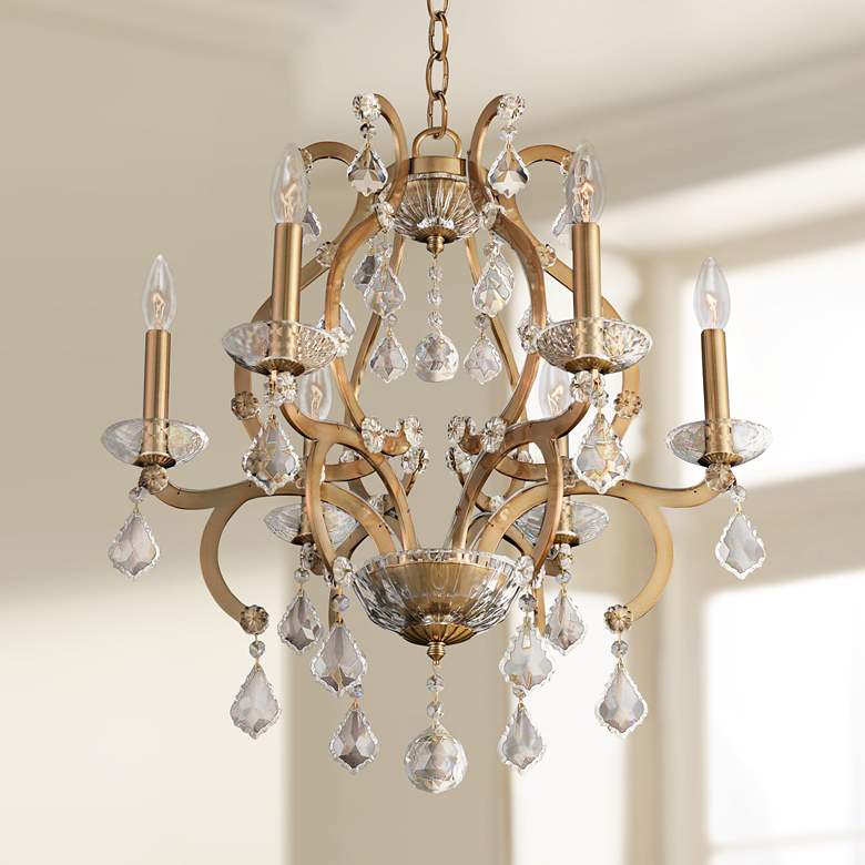 Image 1 Allegri Duchess 22" Traditional Champagne Gold 6-Light Chandelier