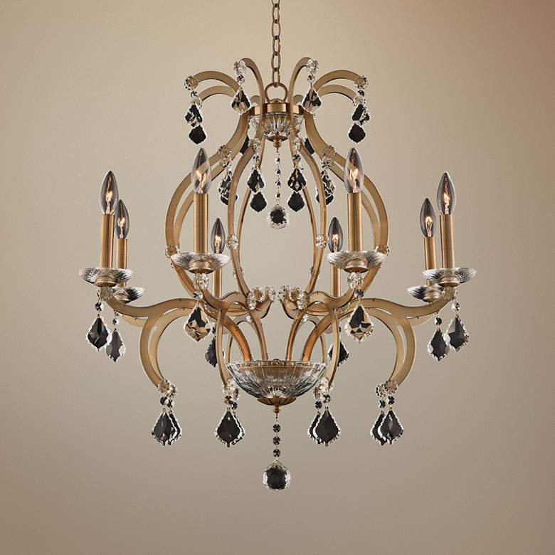 Image 1 Allegri Duchess 28 inch Wide Champagne Gold 8-Light Chandelier