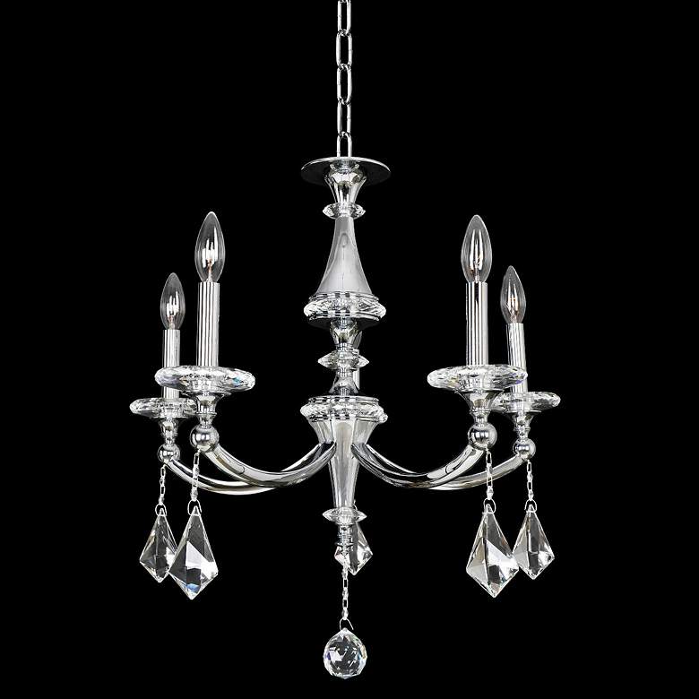 Image 1 Allegri Floridia 23" Wide Chrome 5-Light Crystal Chandelier