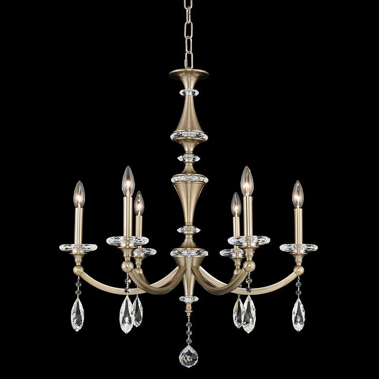 Allegri Floridia 27&quot; Wide Champagne Gold 6-Light Chandelier