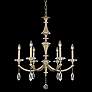 Allegri Floridia 27" Wide Crystal and Matte Gold 6-Light Chandelier