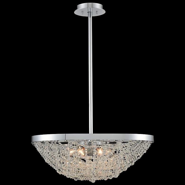 Image 1 Allegri Lana 21 inch Wide Polished Chrome Crystal Pendant