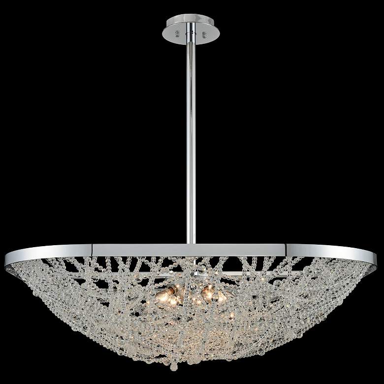 Image 1 Allegri Lana 32" Wide Polished Chrome Crystal Pendant